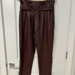 Faux leather pants